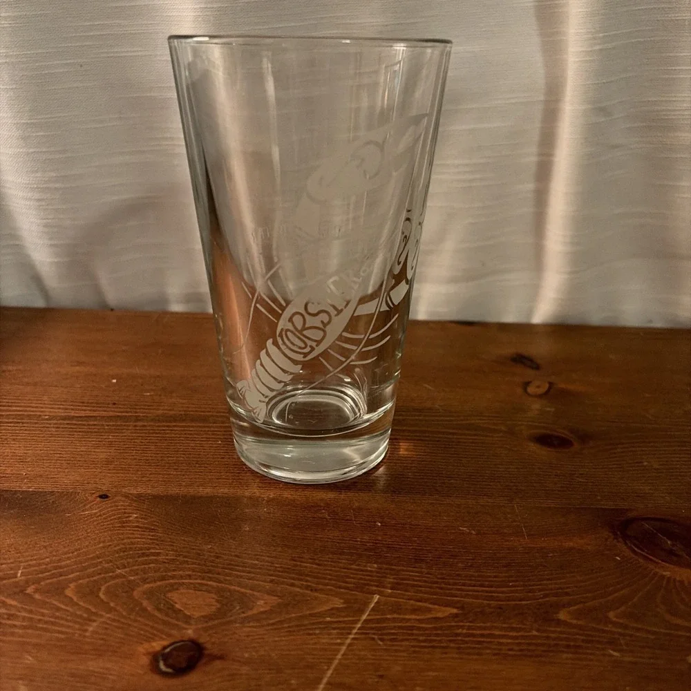 Red Lobster Glass Tumbler Frosted Lobster Logo 12 oz Advertising - Picture 1 of 6